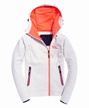 Superdry Celsius Cipzár Női Kapucnis Pulóver Fehér | EMLYP4872